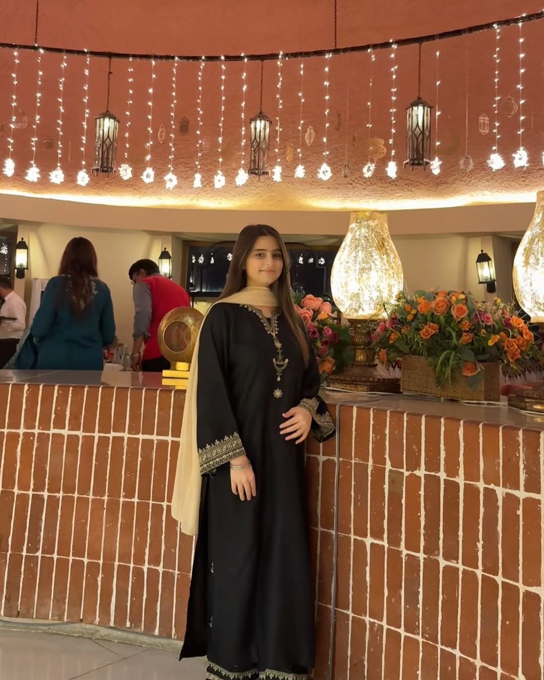 PREMIUM LILEN EMBROIDERY BLACK IRIS LONG LENGHT Comfit Wears