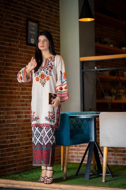 MEERUB DIGITAL PRINTED 2PC Comfit Wears