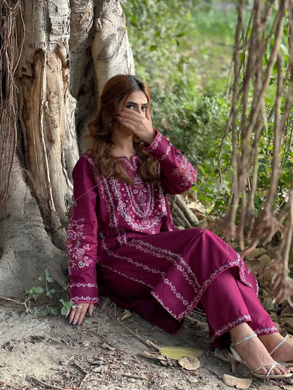 HEAVY EMBROIDERY PURE LAWN 2PC Comfit Wears