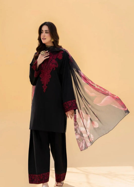*MAHI-NOOR EMBROIDERY 3PC* Comfit Wears