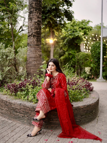 ZAREEN 3PC - EMBROIDERED LAWN DRESS Comfit Wears