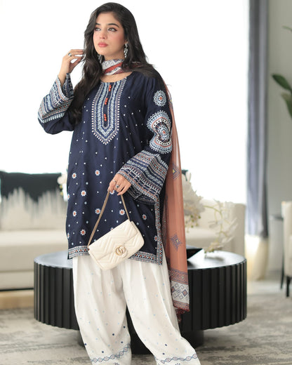 DASTAAN EMBROIDERY 3PC Comfit Wears