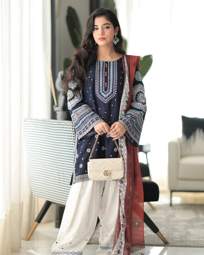 DASTAAN EMBROIDERY 3PC Comfit Wears