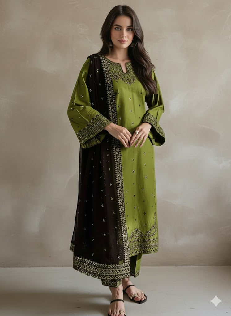 MAYAL EMBROIDERY 3PC Comfit Wears