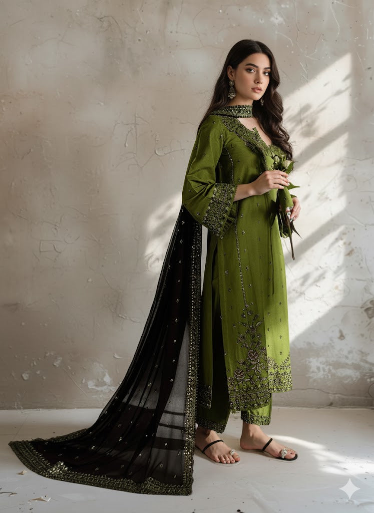 MAYAL EMBROIDERY 3PC Comfit Wears