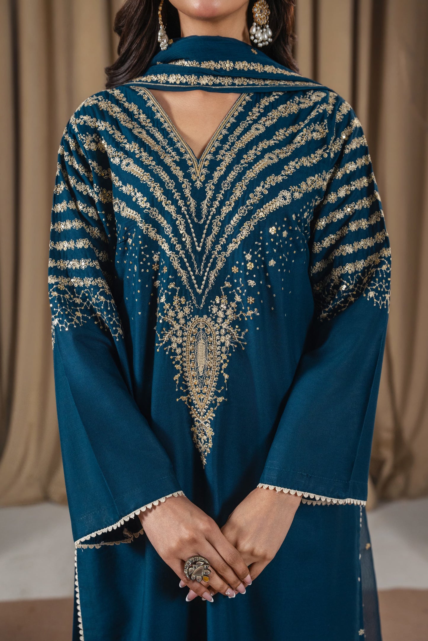 ZINC PEACOCK EMBROIDERED 3PC Comfit Wears