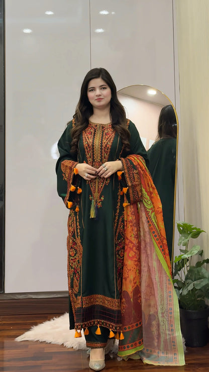 ZARGUL EMBROIDERED 3PC Raj Kumari Collections