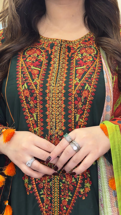 ZARGUL EMBROIDERED 3PC Raj Kumari Collections