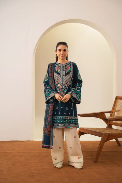 SAJJAL EMBROIDERED 3PC (FARSHI) Raj Kumari Collections