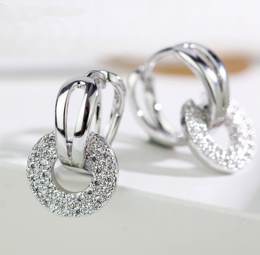 Silver Zircon Earrings