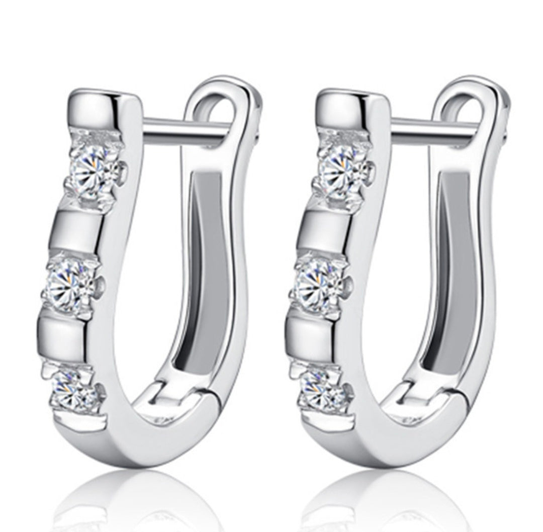 SILVER ZIRCON EARRINGS