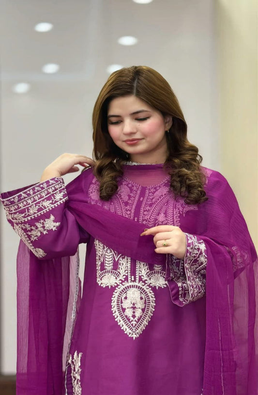 PURPLE SAPPHIRE EMBROIDERED