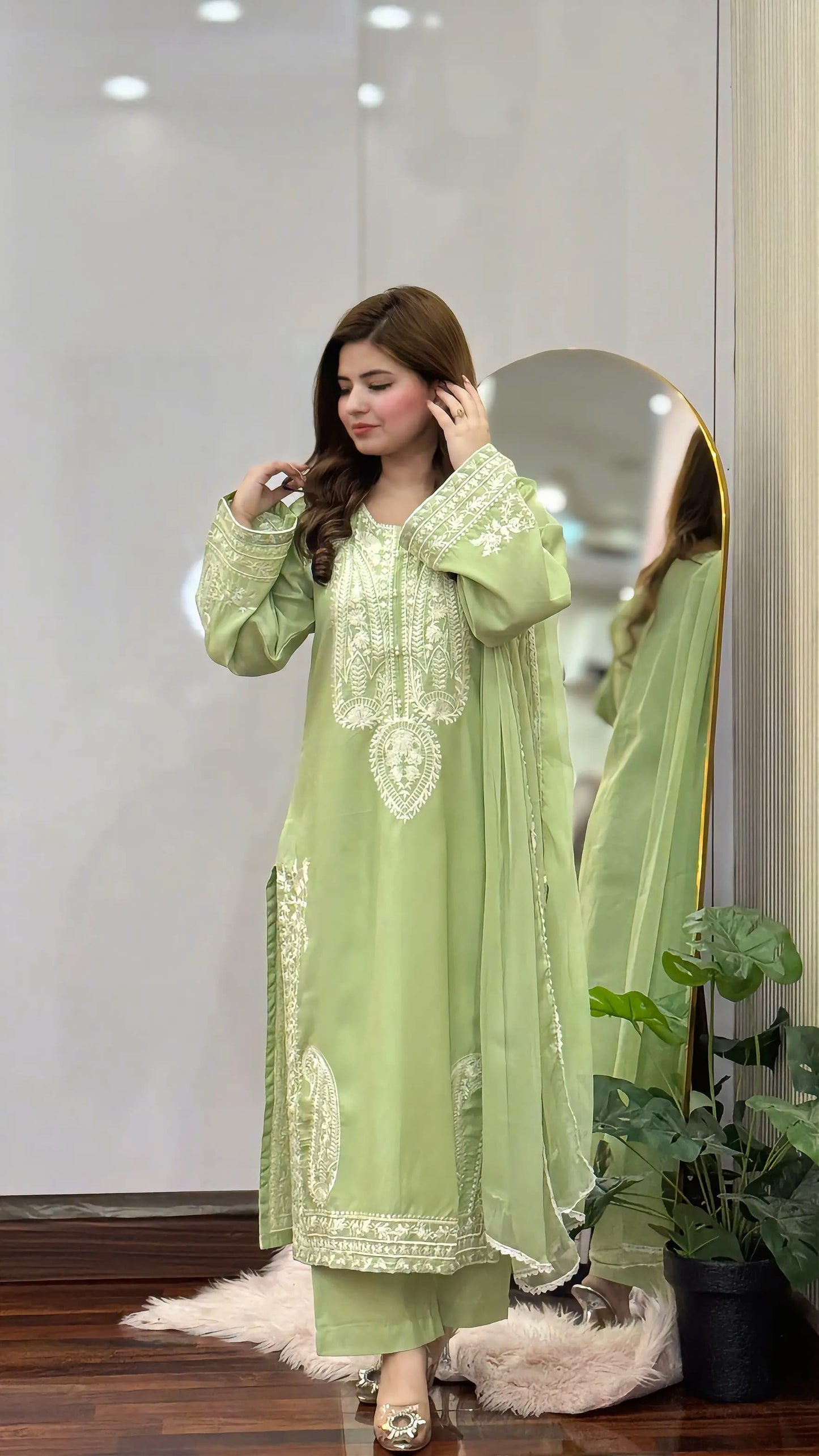 PISTA SAPPHIRE EMBROIDERED 3PC