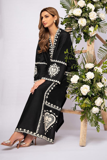 BLACK SPARKLE EMBROIDERY 2PC Comfit Wears