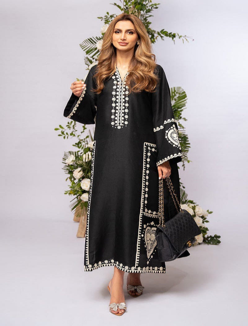 BLACK SPARKLE EMBROIDERY 2PC Comfit Wears