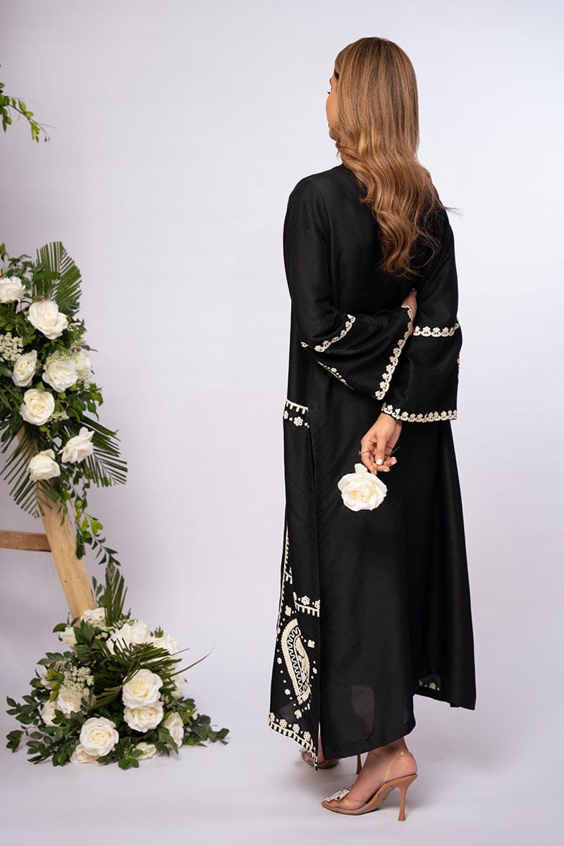 BLACK SPARKLE EMBROIDERY 2PC Comfit Wears