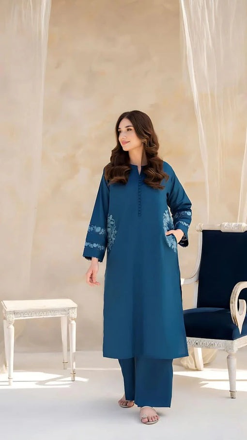 ELLA EMB LONG LENGTH (DOUBLE POCKET) Comfit Wears