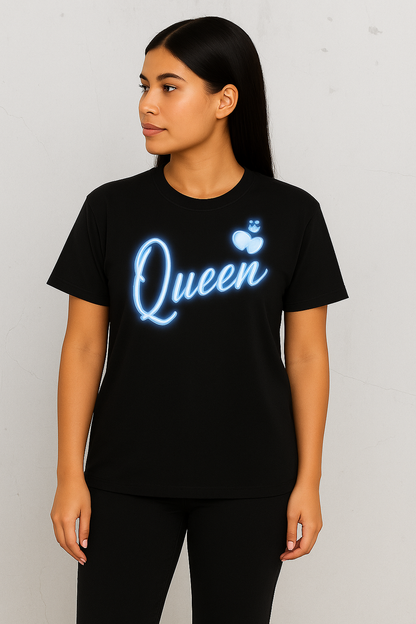 HALF SLEEVE BLACK QUEEN T-SHIRT Comfit Wears