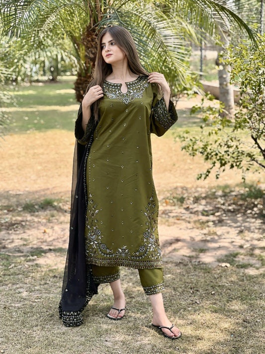 MAYAL EMBROIDERY 3PC Comfit Wears