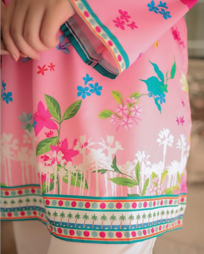 PINK FLORAL DIGITAL PRINTED (2 PC SUIT) Comfit Wears
