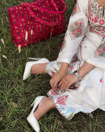 WHITE DOVE EMB 2PC Comfit Wears