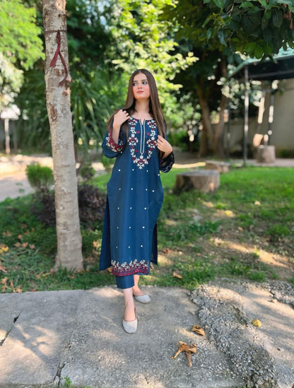 HEER EMBROIDERY 2PC Comfit Wears