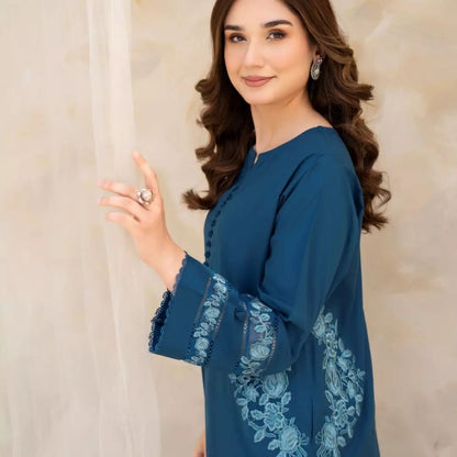 ELLA EMB LONG LENGTH (DOUBLE POCKET) Comfit Wears